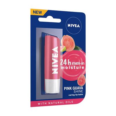 NIVEA LIP BALM PINK GUVAVA SHINE 4.8 gm - Lip Balms
