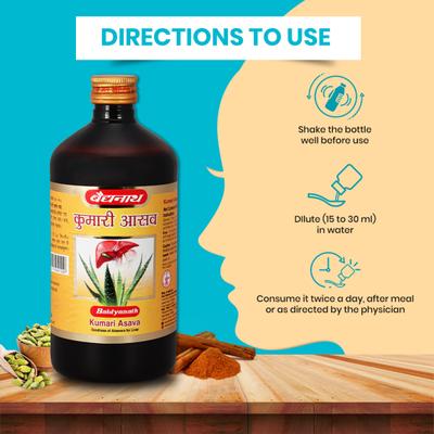 Baidyanath Kumari Aasav Syrup 450 ml - Speciality Medicines