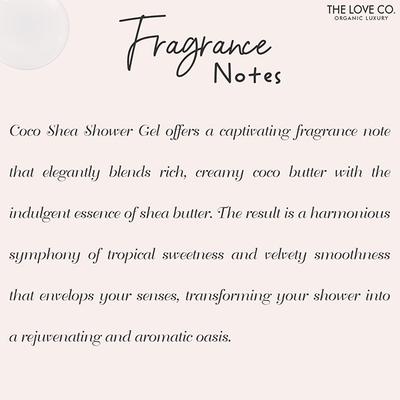 The Love Co. Luxury Coco Shea Body Wash for Women - Luxury Shower Gel for Men - Bath & Body Care Essentials - For All Skin Types 250 ml - Shower Gels & Body Wash
