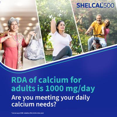 Shelcal 500 Calcium+Vitamin D3 Tablet 30's - Calcium And Minerals