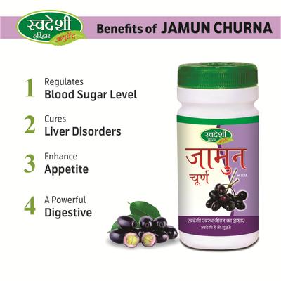 Swadeshi Jamun Churna Powder 100 gm - Diabetes Care (Ayush)