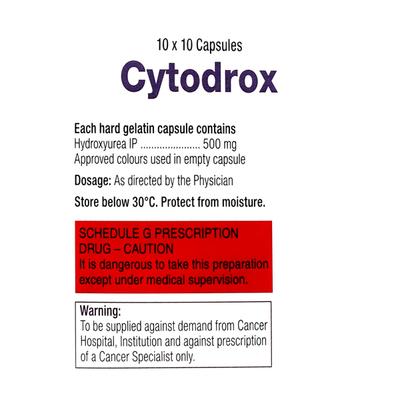 Cytodrox 500mg Capsule 10'S - Cancer Oncology-Cyt