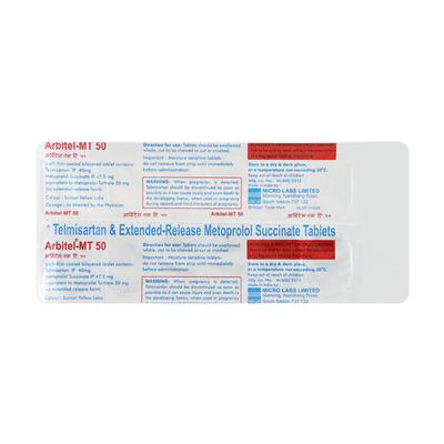 Arbitel MT 50mg Tablet 7'S - Hypertension-Ana
