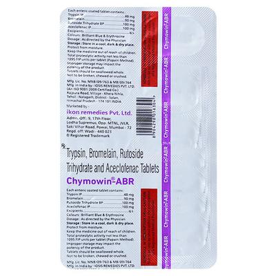 CHYMOWIN ABR Tablet 10's - Pain relief-Ant