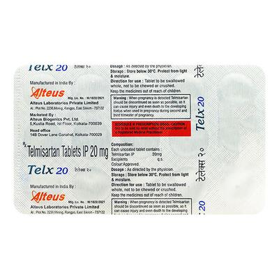 TELX 20 Tablet 15's - Hypertension-Ang
