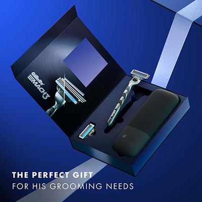 Gillette Mach3 Limited Edition Premium Gift Pack 1 Gillette Mach3 Manual Razor, 1 Gillette Mach3 Cartridge, 1 Travel Case 1's - Grooming Kits