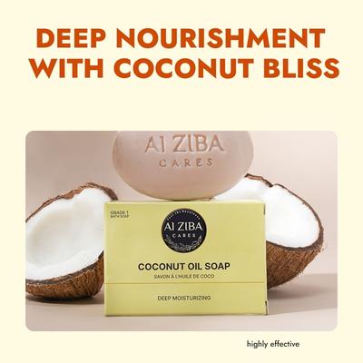 Alziba Cares Soap - Coconut Oil 100 g - Soaps