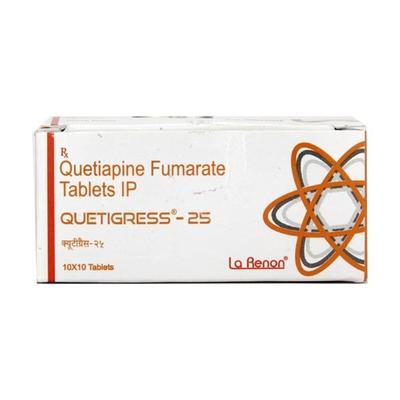 Quetigress 25mg Tablet 10'S - Schizophrenia-Aps