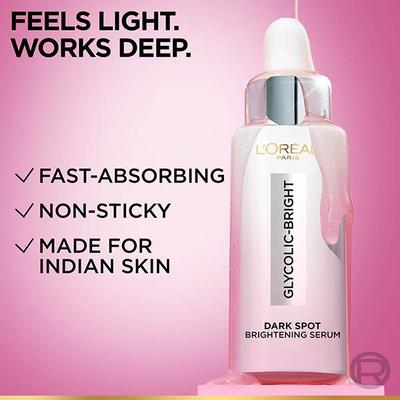 L'Oreal Paris Glycolic Bright Instant Glowing Serum 8% Glycolic Acid 30 ml - Under Eye Creams & Serums