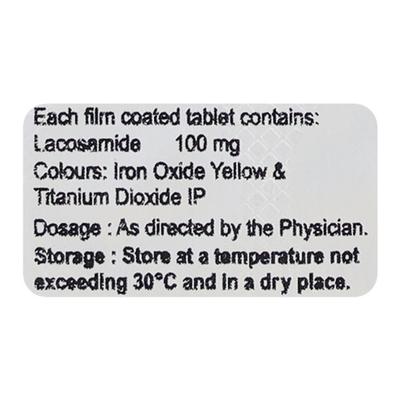 LACOVE 100mg Tablet 10's - Epilepsy/Convulsion-Ant