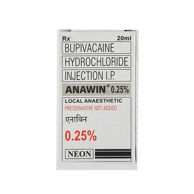 Anawin 0.25mg Injection 20ml - Anaesthesia - Local-Ana