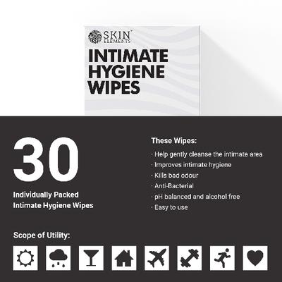 Skin Elements Intimate Hygiene Wipes Infused with Tea Tree Oil & Neem Extracts 30's - Intimate Hygiene