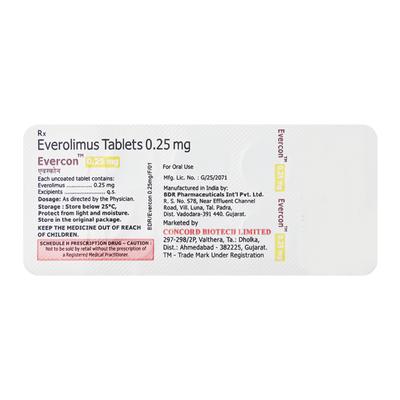 EVERCON 0.25mg Tablet 10's - Auto Immune Disease-Imm