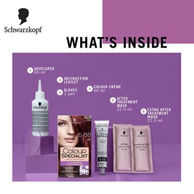Schwarzkopf Colour Specialist At Home Permanent Hair Colour - 6.88 Rich Ruby 165 ml - Crème