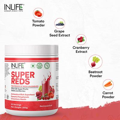 Inlife Super Reds Powder 200 g - Multi-Vitamins