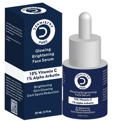 Dermistry Pure 10% Vitamin C 1% Alpha Arbutin Glowing Brightening Face Serum 30 ml - Face Serum