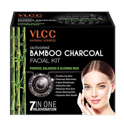 VLCC Activated Bamboo Charcoal Facial Kit 7 in One Rejuvenation 60gm - Facial Kits