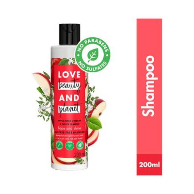 Love Beauty And Planet Apple Cider Vinegar & Jasmine Sulfate Free Shine Shampoo 200 ml - Shampoos