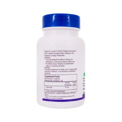 Healthvit Vitamin B6 50 MG -Capsules 60's - Multi-Vitamins