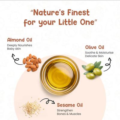 Mother Sparsh Nourishing Massage Oil for Babies With Almond-Olive and Sesame 200 ml - Creams, Lotions & Oils