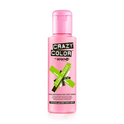 Crazy Color Semi-Permanent Hair Color Cream - Lime Twist 100 ml - Crème