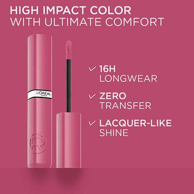 Loreal Paris Infallible Laque Resistance Lacquer-Like Shine, 16H Longwear, 220 Paris Sunset 4 ml - Liquid Lipsticks