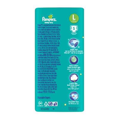 Pampers Baby-Dry (L) 5's - Diapers & Wipes