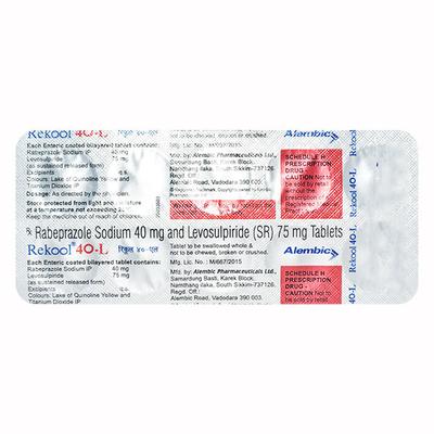 Rekool L 40mg Tablet 10'S - Ulcer/Reflux/Flatulence-Aaa