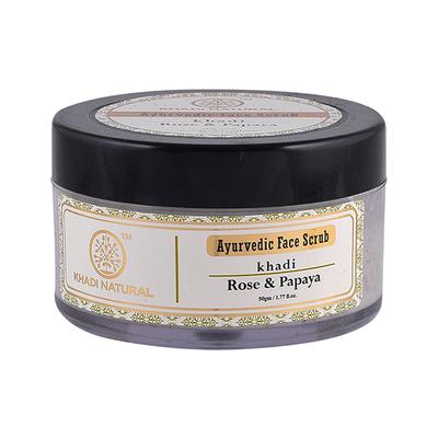 KHADI NATURAL ROSE & PAPAYA FACE SCRUB 50 gm - Face Scrubs
