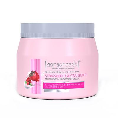 Aryanveda Milk Protein Hydrating Cream - Strawberry & Cranberry 400 gm - Lotions & Creams