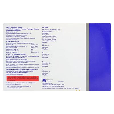 Tolaz LA 405mg Injection 1's - Psychosis-Ans