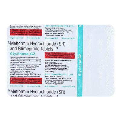 GLYCINOVA G 2mg Tablet 10's - Diabetes-Ant