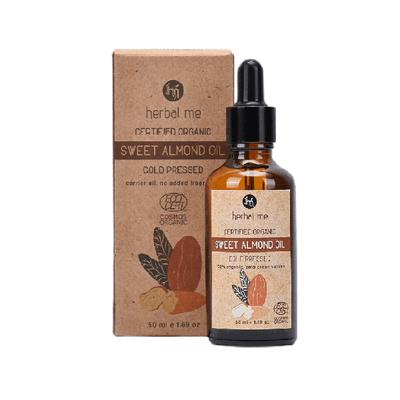 HM Herbal Me 100% Organic Sweet Almond Oil 50ml - Essential Oils