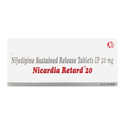 NICARDIA RETARD 20 Tablet 30's - Hypertension-Cal