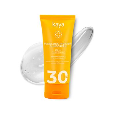 Kaya Clinic Sunblock Invisible Sunscreen Spf 30 Pa++ 50 gm - Body Sunscreen