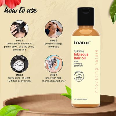 Inatur Hair Oil - Hibiscus 100ml - Hair Oils