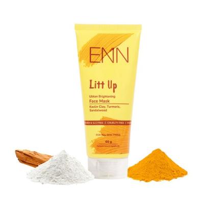 ENN Litt Up Ubtan Brightening Face Mask And Brightening Serum kits 75 gm - Facial Kits
