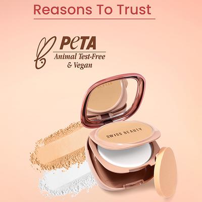 Swiss Beauty Matte & Set Duo Compact-Ivory 10 gm - Compact Powder