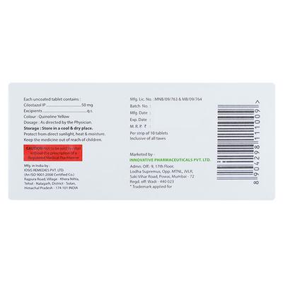 CILOZIDE 50mg Tablet 10's - Intermittent Claudication-Per
