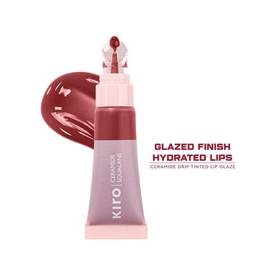 Kiro Ceramide Drip Tinted Lip Glaze Rich Pecan (Brick Red) 13 gm - Lip Balms