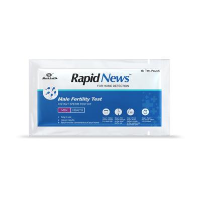 Rapid News Male Fertility Instant Sperm Test Kit 1's - Test Strips & Lancets