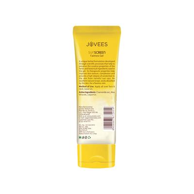 Jovees Suncreen Fairness Gel SPF 25 with Aloe Vera for Oily, Sensitive, Dry Skin Protects 50 gm - Face Sunscreen
