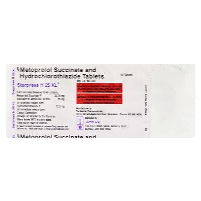 Starpress H XL 25mg Tablet 10'S - Hypertension-Bet