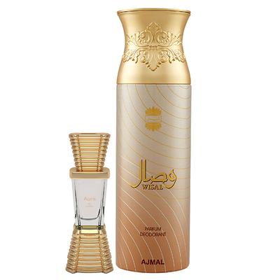 Ajmal Aura Concentrated Perfume Oil Floral Fruity And Wisal Deodorant Floral Musky Fragrance 210 ml - Perfumes (Edt/Edp)