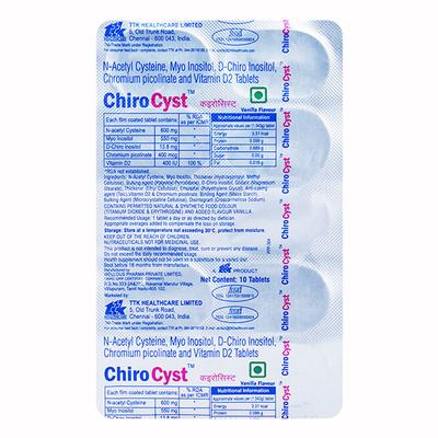 Chirocyst Vanilla Flavour Tablet 10'S - Supplements-Vam