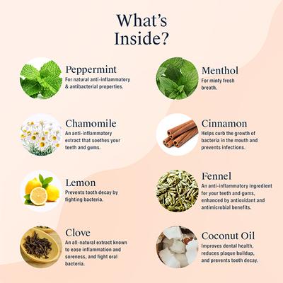 Arata Natural Refreshing Toothpaste with Peppermint, Cinnamon and Chamomile Fights Bacteria & Tooth Decay 100ml - Toothpaste