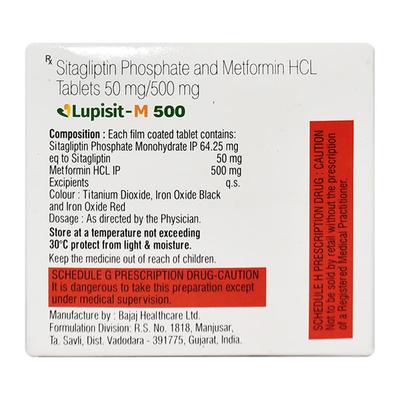 LUPISIT M 500 Tablet 10's - Diabetes-Ant