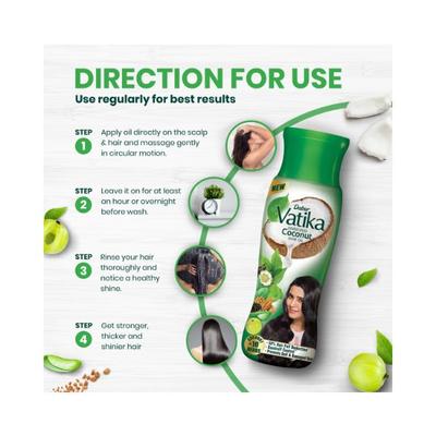 Dabur Vatika Enriched Coconut Hair Oil 450 ml - Hair Oils