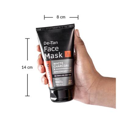 Ustraa De-Tan & Oil Control Face Mask - White Charcoal & FRENCH Clay 125 gm - Masks & Peels