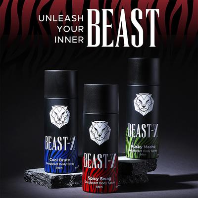 Puresense Beast X Deodorant Body Spray Cool Brute for Men 150 ml - Men Deodorants/Roll-Ons